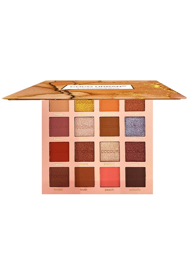 16 Color Eyeshadow Palette-Makeup Eye Shadow Palettes Pink Eye Shadow Wine Red Eye Shadow Waterproof Long Lasting Natural Mixing Pigment Makeup