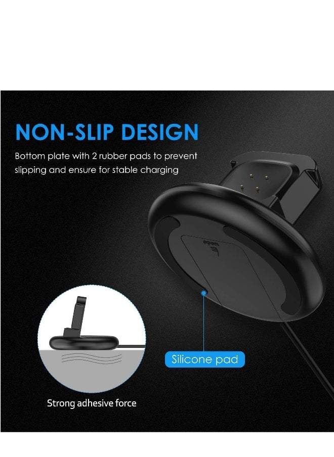 Charger Compatible with Fitbit Sense/Fitbit Versa 3 Charging Dock, Anti-Slip Replacement Cable Stand Station with 100cm Cord Accessories Cradle Base Holder for Sense/Versa 3 Smartwatch