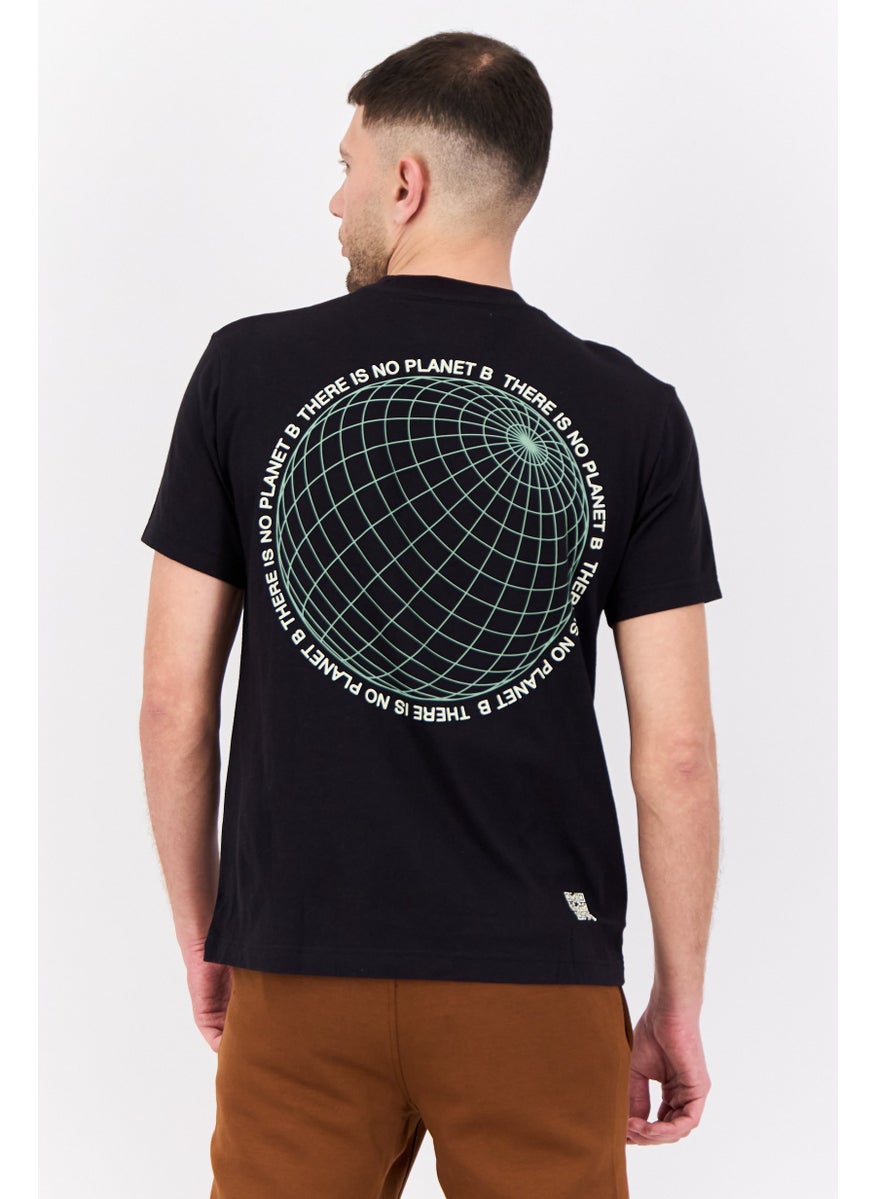 Men Sportswear Fit Short Sleeve Outdoor T-Shirt, Black