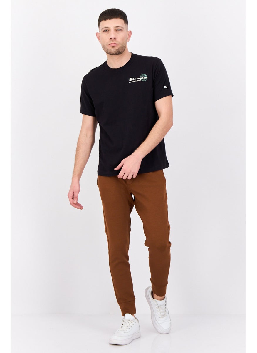 Men Sportswear Fit Short Sleeve Outdoor T-Shirt, Black