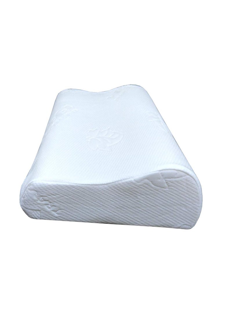 Viaggi Cervical Contour Orthopedic Memory Foam Travel Pillow for Sleeping Cervical Orthopedic Spine Care Pillow Spondylitis Neck and Back Pain Support Pack of 1 White