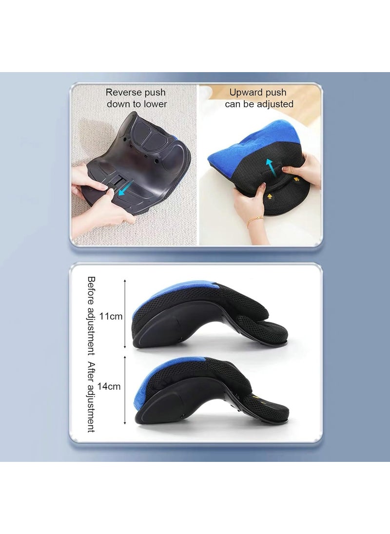ISTARA Health Memory Foam Headrest Cushion for Neck Pain Relief Cervical Support Neck Rest Support Ergonomic Neck Pillow for Sleeping Travel Seat Home and Office