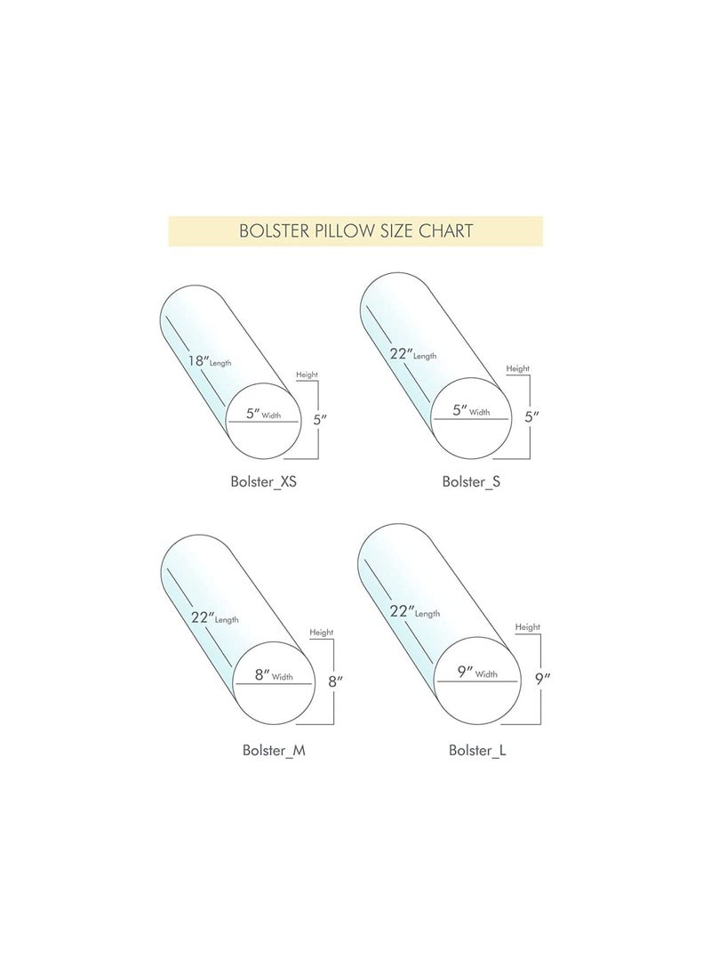 APPETINA Memory Form Neck Roll Pillow for Sleeping Round for Cervical Support White Memory Foam Bolster for Spine Lumbar Traction Spondylosis Pain Relief Washable BaMMboo Cover with Cover
