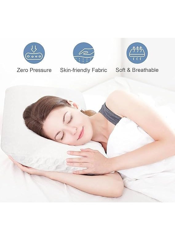 Araami Cervical Contour Memory Foam Pillow for SleepingOrthopedic Pillow for Neck Pain Support for BackStomachSide Sleepers with Breathable Zip Cover Bed Pillow King 26 X 15 X 55 INCH