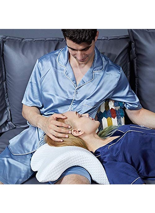SEVIA Memory Foam Bedding Pillow Slow Rebound Pressure NeckShoulderBackHead Improve Sleep Protect Arms AntiHand Numb Pillow Arched Memory Foam Pillow