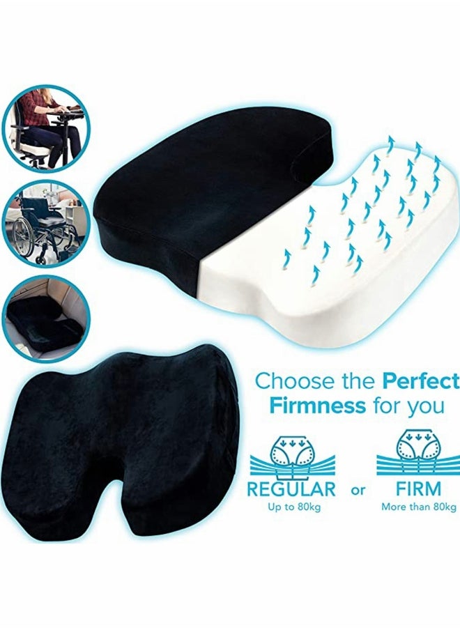 Chair Cushions, Back Support Cushion for Office Chair, Seat Cushions, Coccyx Cushion, Office Chair Cushion, Car Seat Pad, Memory Foam Chair Cushion for Sciatica, Hemorrhoid & Back Pain