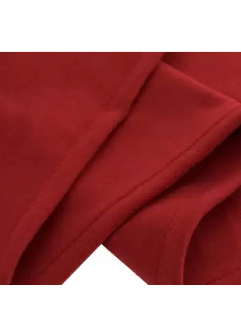 Home Stylish Soft Warm Fleece Blanket Throw Microfiber Plush Blanket for Bed Camping Traveling 90x90 Inches Maroon