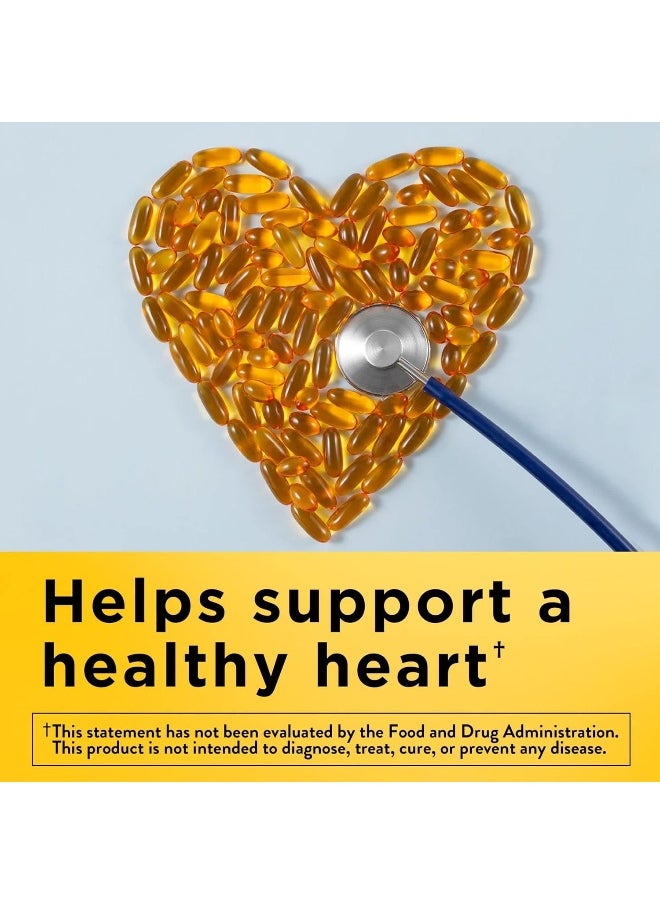Fish Oil 1200Mg, 230 Softgels Mega Size, Fish Oil Omega 3 Supplement For Heart Health