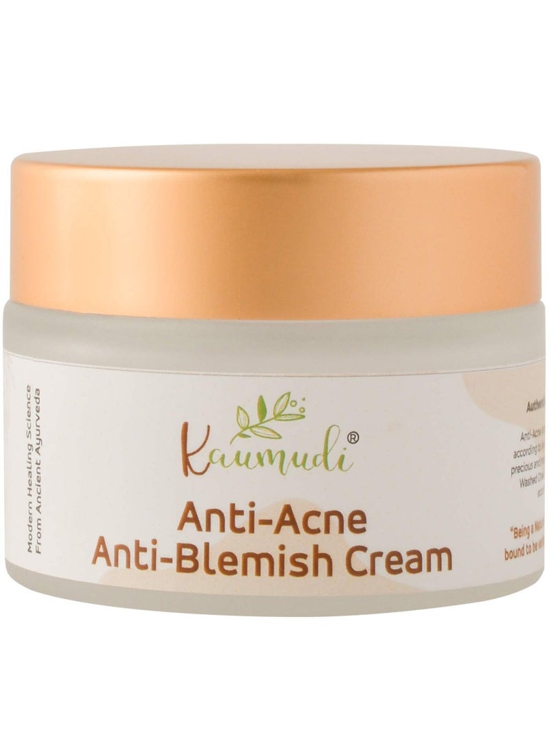 Anti-Acne Anti-Blemish Cream for Unisex Handmade with Natural Ingredients for Active Acne, Pimples, Acne Scars, Blemishes, Blackheads, , 40g