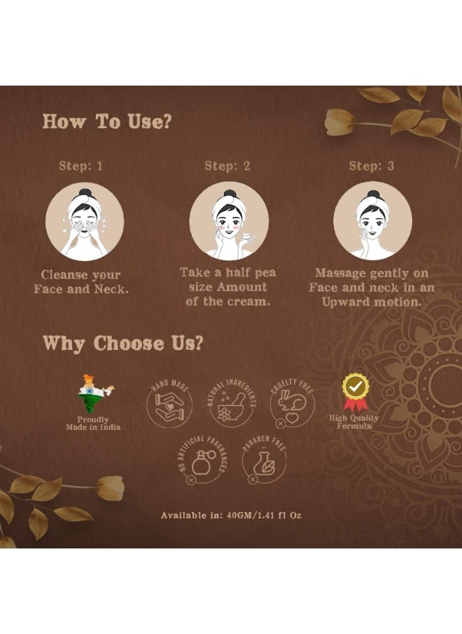Eladi Day Cream | Made with Shata Dhauta Ghrita (100 Times Washed Ghee) & Eladi Thailam| Handmade with Natural Ingredients | For Acne Scars, Blemishes, Dark spots| Nourish & Hydrate | For Healthy, Glowing, and Clear Skin | 40 GM / 1.41 fl Oz
