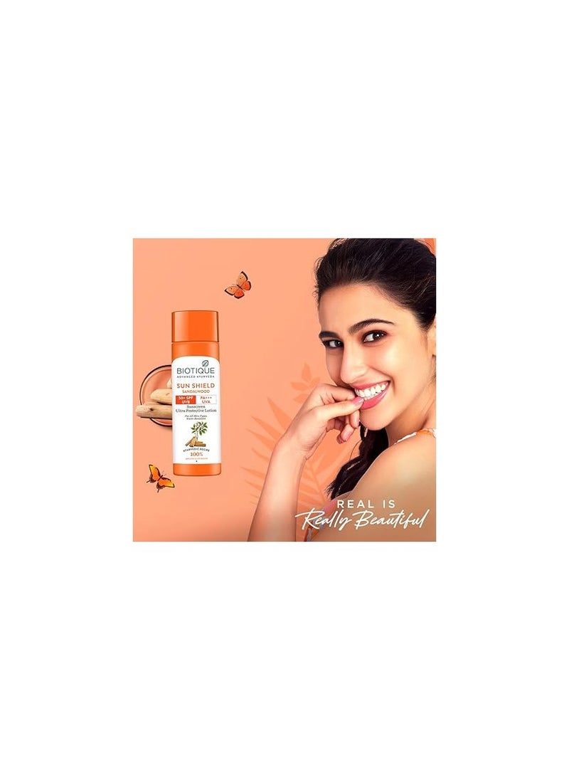 Biotique Sandalwood Sunscreen Ultra Soothing Face Lotion SPF Ultra Protective Lotion