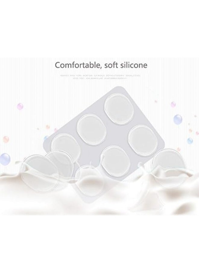 Gel Heel Pads [12 PCS] Soft High Heel Pads Shoe Pads Silicone Gel Heel Cushion Inserts for Women Foot Care Shoe Inserts Pad Insoles, Prevent Back Heel Pain and Improve Loose Shoe Fit, Self-Adhesive