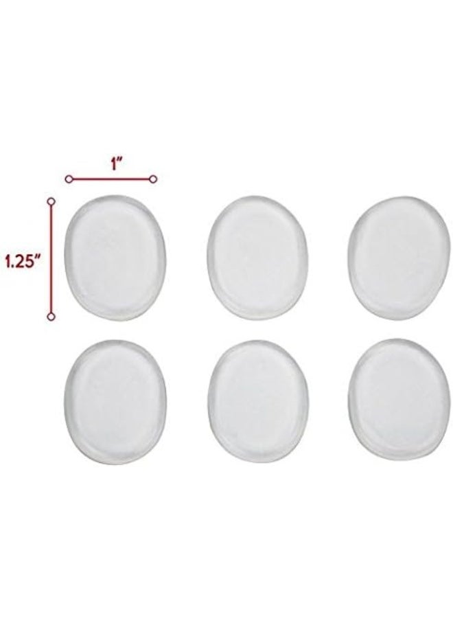 Gel Heel Pads [12 PCS] Soft High Heel Pads Shoe Pads Silicone Gel Heel Cushion Inserts for Women Foot Care Shoe Inserts Pad Insoles, Prevent Back Heel Pain and Improve Loose Shoe Fit, Self-Adhesive