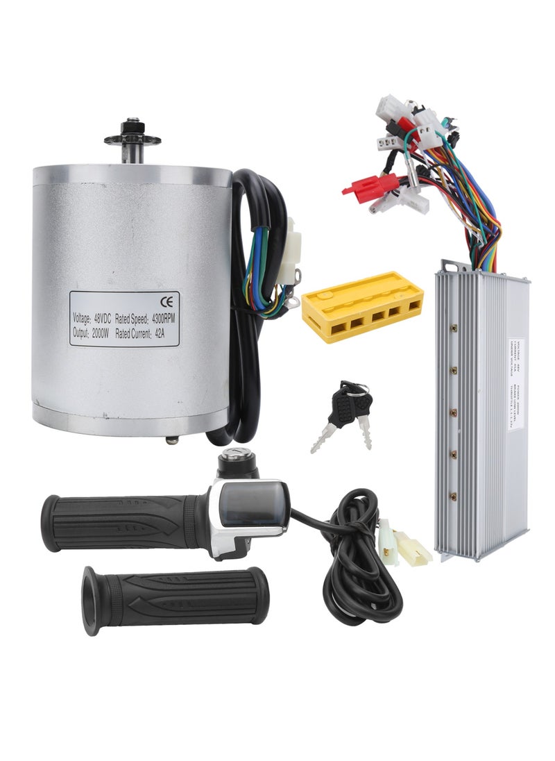 48V 2000W Electric Brush Motor with Controller Kit E‑Bike Conversion Accessory Set