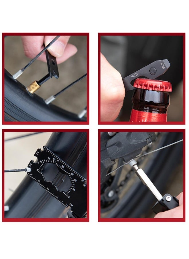 Multifunctional Bike Repair Tool Kit - 23 in 1 Portable Bicycle Multi-Tool, Foldable Chain Tool, Tire Repair Kit for Mountain and Road Bikes Essentials Road Riding Travel Emergency Maintenance (1pcs)