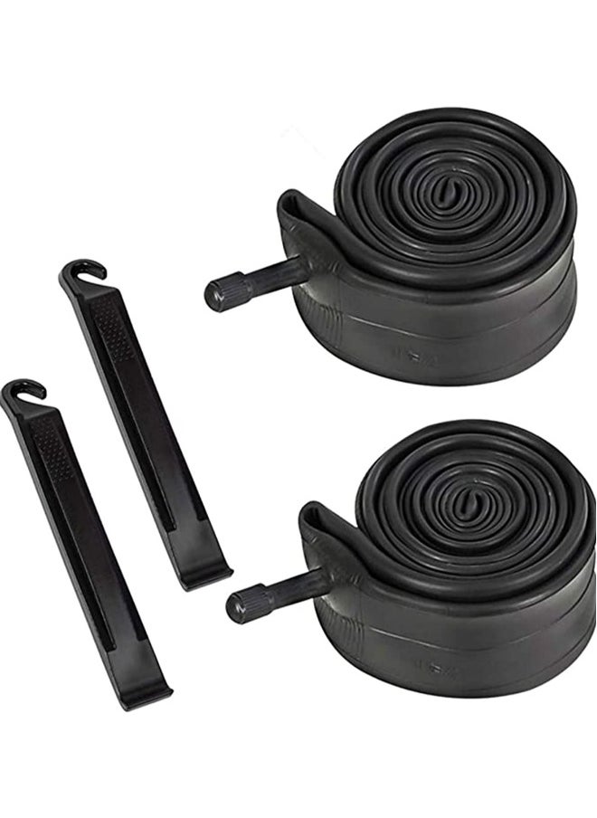 KASTWAVE Bike Inner Tube 26 x 1.75/2.125 Inch Bicycle Inner Tubes Rubber Replacement Bike Interior Tire Valve Road MTB Bike Tube with 2 Tire Levers, 2 Pack