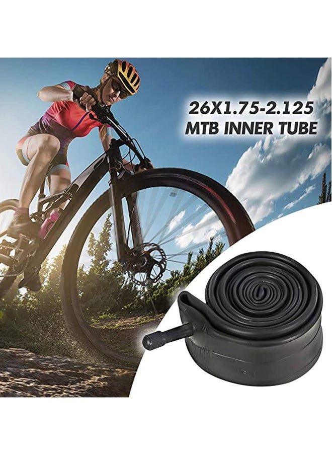 KASTWAVE Bike Inner Tube 26 x 1.75/2.125 Inch Bicycle Inner Tubes Rubber Replacement Bike Interior Tire Valve Road MTB Bike Tube with 2 Tire Levers, 2 Pack