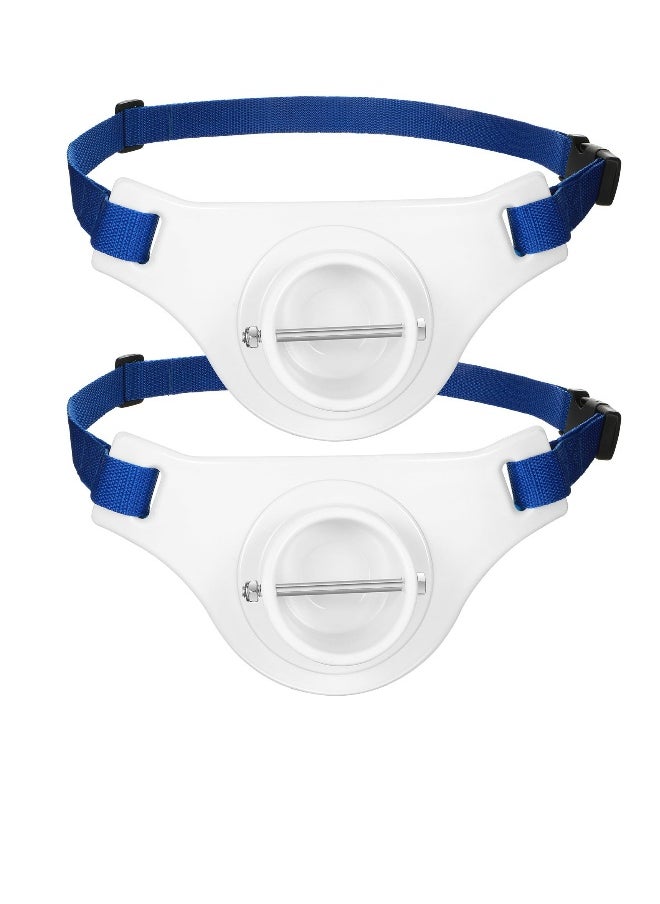 Fishing Belt Waist Rod Holder, 2 Pcs Offshore Stand Up Fighting Harness for Men & Women, Fishing Rod Belt, Fishing Rod Holder, ABS Gimbals with Stainless Steel Insert Locking Pin, White