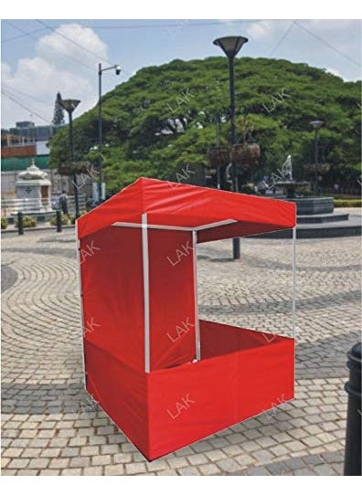 Lak Outdoor Canopy Tent Portable for Branding Advertisement Promotion Marketing Red6x6x7 ft