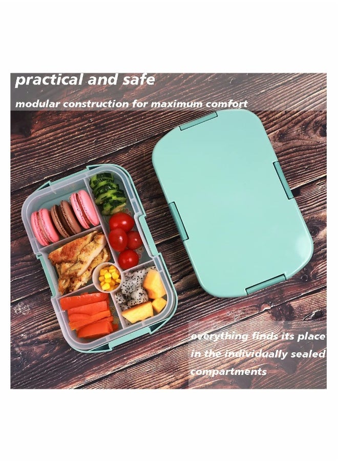 Kids Lunch Box Bento Box for Kid with 6 Compartments BPA Free Plastic Picnic Snack Salad Baby Bento Boxes