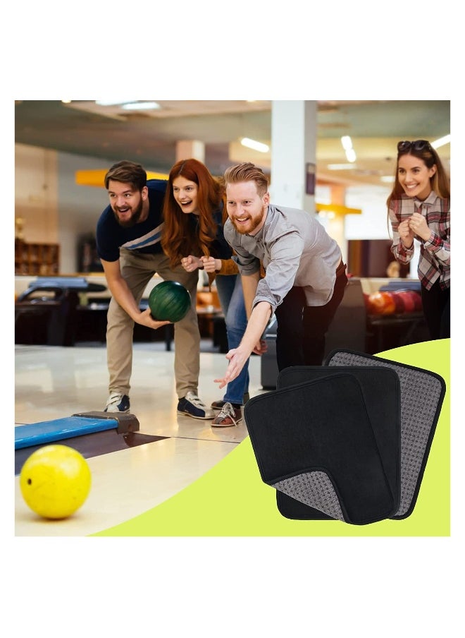 (3-Pack) Microfiber Bowling Ball Towel - 10 Inches x 8 Inches Premium Quality Bowling Ball Shammy Pad with Easy-Grip Dots - Clean Bowling Ball from Dirt and Oil to Improve Grip and Precision
