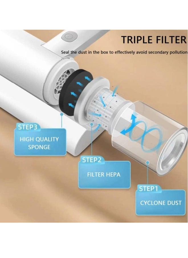 Dust Mite Cleaner, Handheld Cordless Cleaning Tool With UV Light For Bed, Sofa, Carpet Cleaning Handheld Vacuum Cleaner,Handheld Carpet Cleaner,Mattress Vacuum Cleaner,Dust Detective