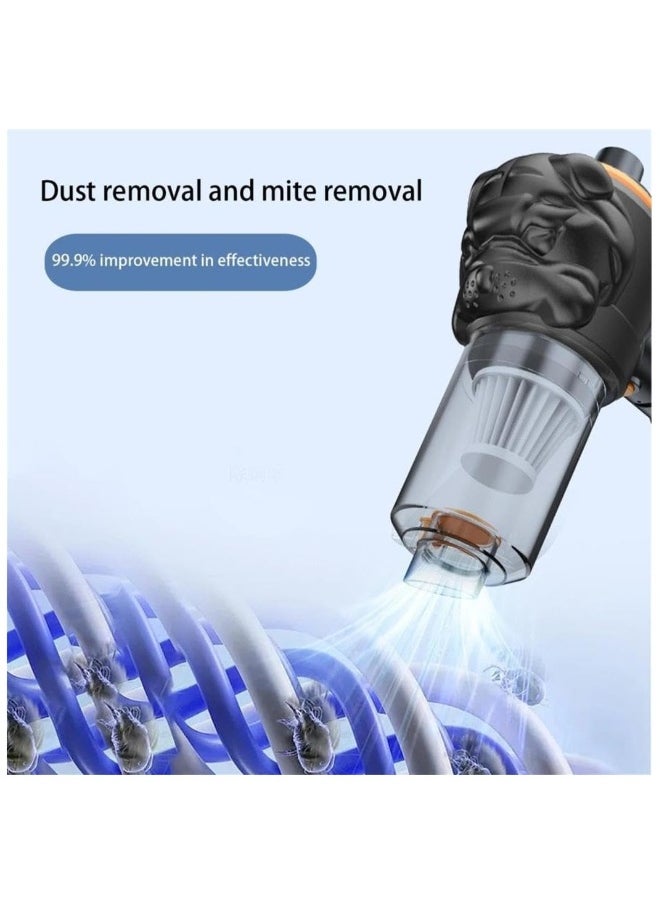 Car Handheld Vacuum, Powerful Suction Small Car Vacuum Cleaner Cordless Handheld Vacuum with Powerful Suction & Portable Size for Car Home Office Pets Hair Cleaning, USB Fast Charging