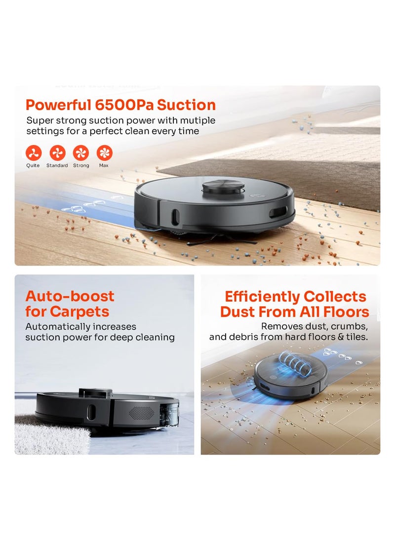 ILIFE T20s Pro SelfEmptying Robotic Vacuum Cleaner with Advanced LDS Navigation 6500Pa Strong Suction Simultaneous Vac and Mop Multi Floor Mapping Customized Cleaning WiFiApp Alexa GH