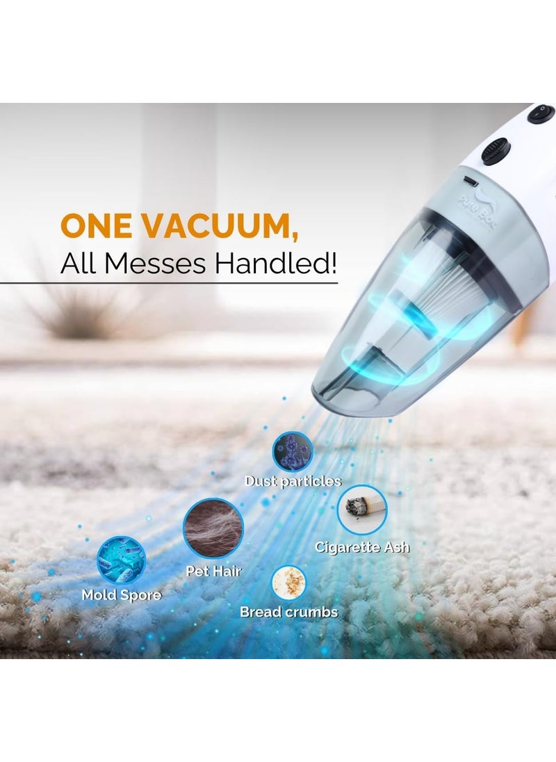 Pure Bot Lstick Neo Plus 800 Watts Handheld Vacuum Cleaner lightweight durable Body White