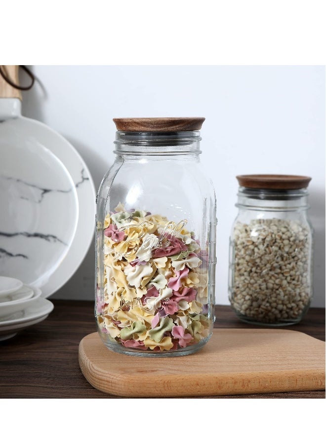 6pcs Wooden Jar Lids Natural Bamboo Wood Reusable Ball Wooden Lids for Airtight Regular Mouth Jars