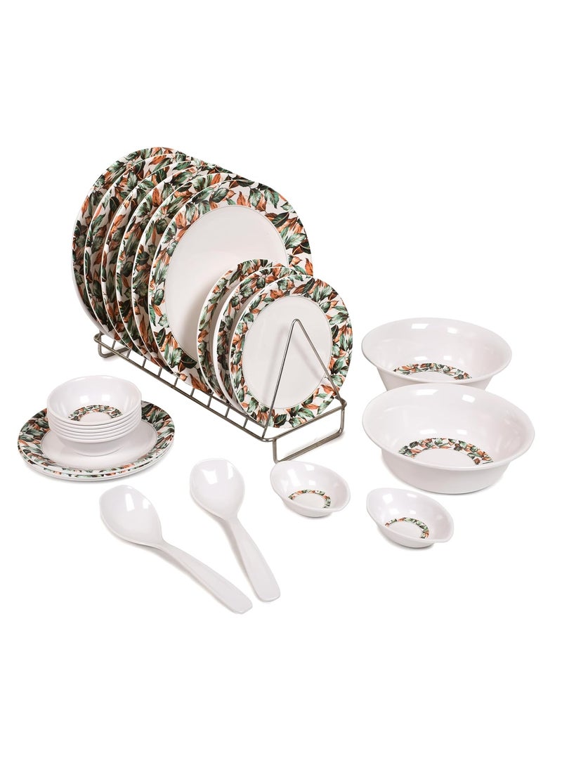 Golden Fish 24Piece Melamine Dinner Set Durable Stylish BPAFree Tableware Perfect for Everyday Meals Parties NDS3