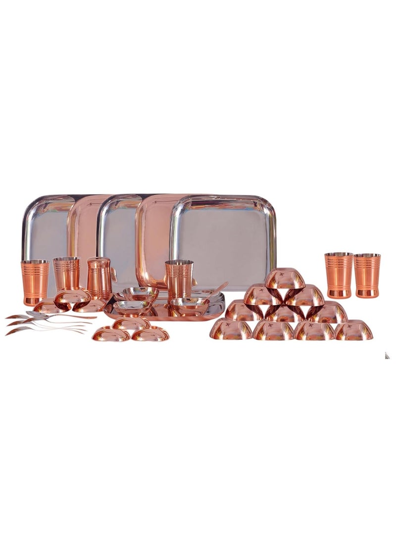 Dynore 36 pcs Dinner Set with Bottom Copper Plating