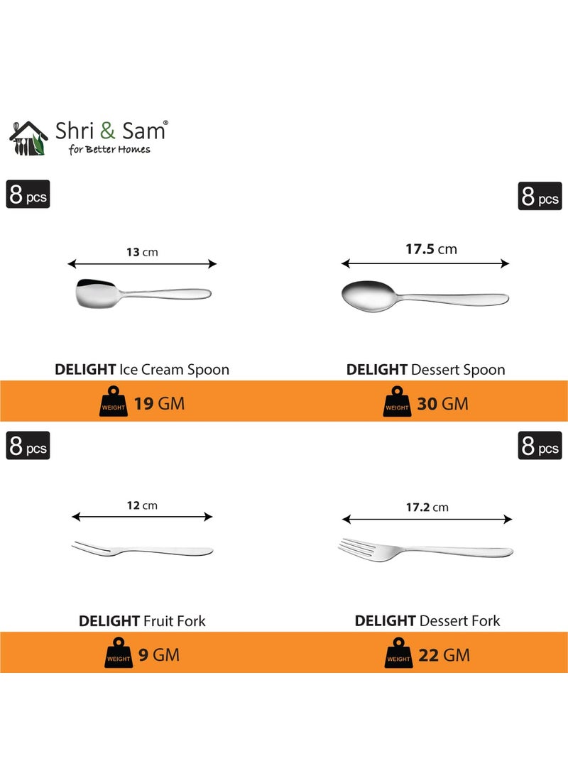 Shri Sam Stainless Steel Delight Solid Dinner Set 101 Pieces