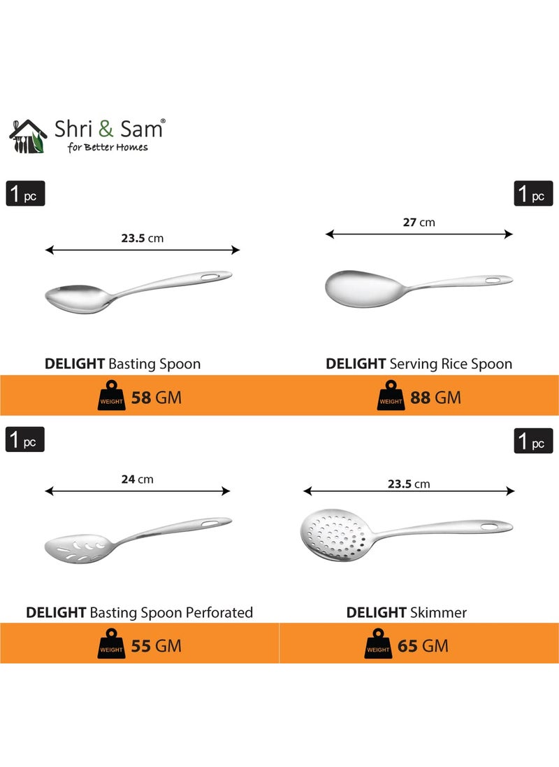 Shri Sam Stainless Steel Delight Solid Dinner Set 101 Pieces