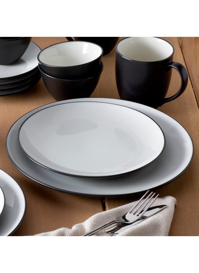 Noritake Colorware Graphite 4-Piece Coupe Place Setting, Service for 1