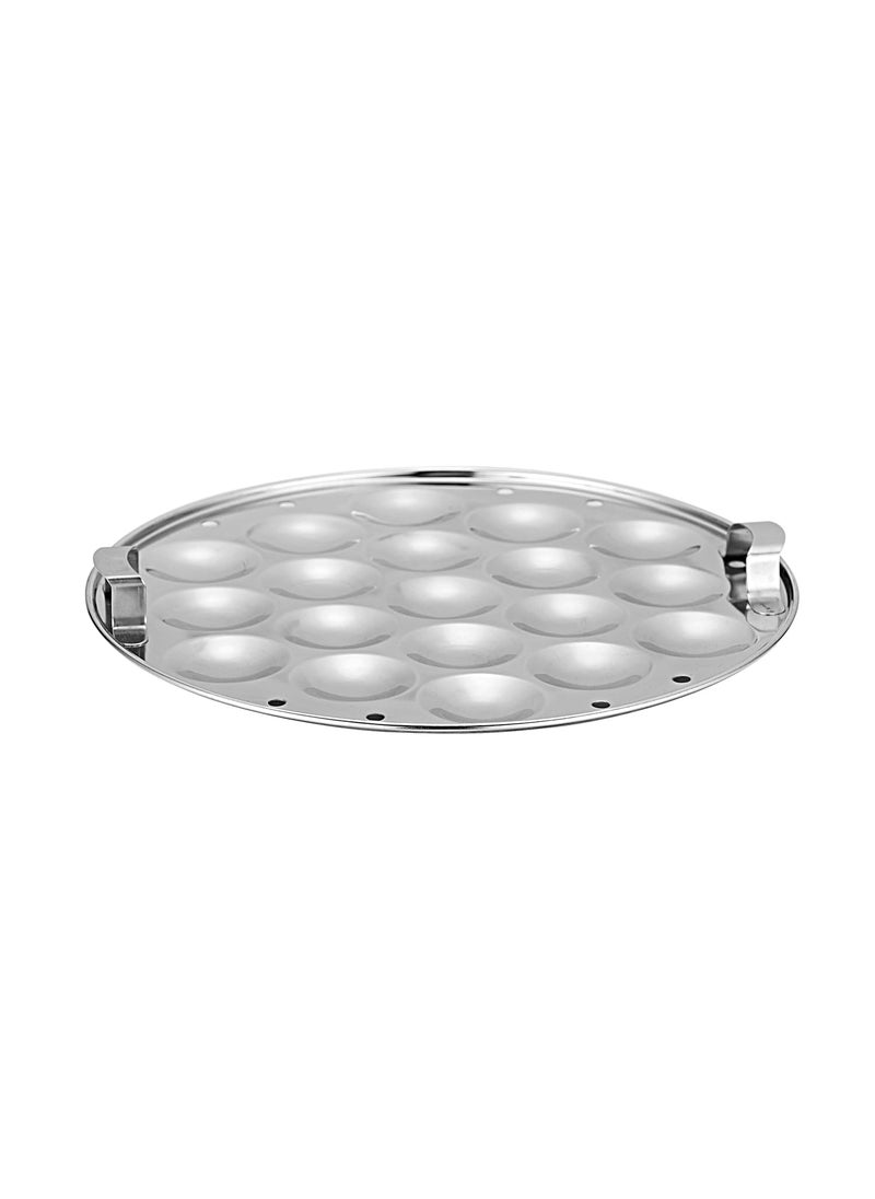 Chakmak Stainless Steel Iroko Triply MultiKadhai Induction Gas Compatible Even Heat Distribution 6 Plates 2 Idli Plates 2 Dhokla Plates 1 Patra Plate 1 Mini Idli Plate