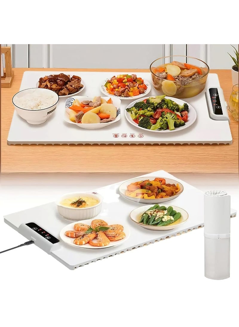 Flexi Madhav Electric Food Warming Mat Full Surface Heating Pad with 3 Temperature Settings Rollable Silicone Hot Plate for Dining Table Buffets Events