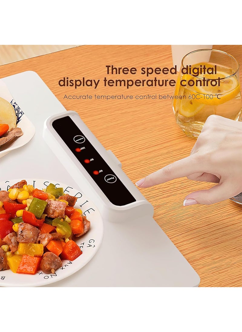 Flexi Madhav Electric Food Warming Mat Full Surface Heating Pad with 3 Temperature Settings Rollable Silicone Hot Plate for Dining Table Buffets Events