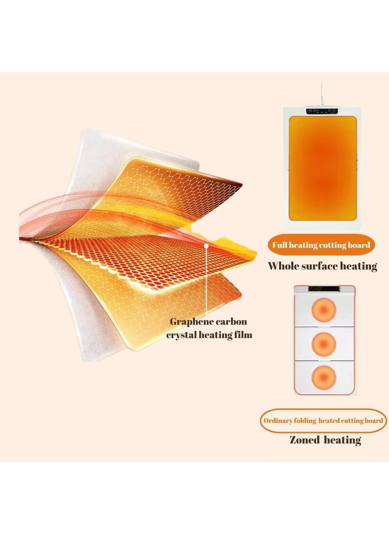 Silicone Electric Heating Tray Food Warmer Mat Portable Buffet Warming Tray with Adjustable Temperature Control Food Warming Mat for Parties Catering and Events
