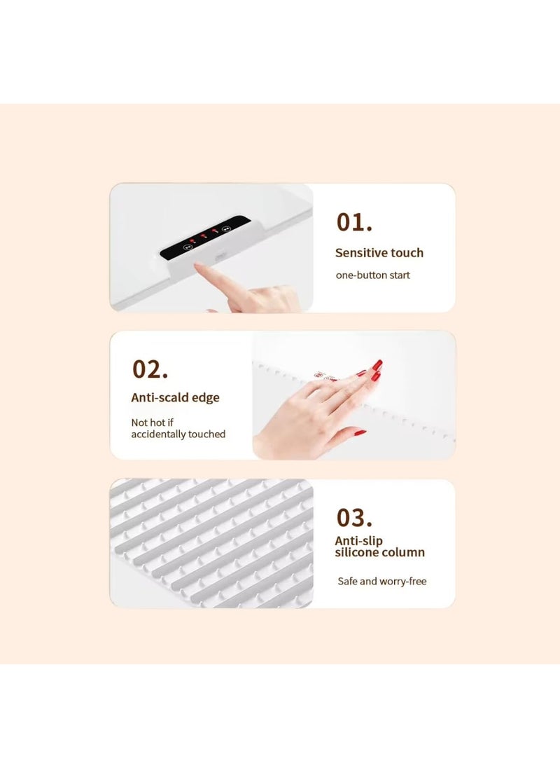 Silicone Electric Heating Tray Food Warmer Mat Portable Buffet Warming Tray with Adjustable Temperature Control Food Warming Mat for Parties Catering and Events