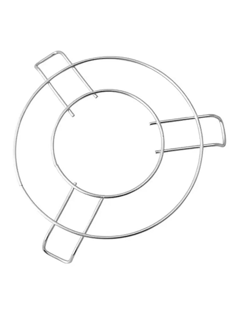 NavJyoti Durable Stainless Steel Hotpot Stand 8 Pices Steel Trivet Set Pan Stand Cooker Steamer Donga Stand for Dining Table Top Pack of 8