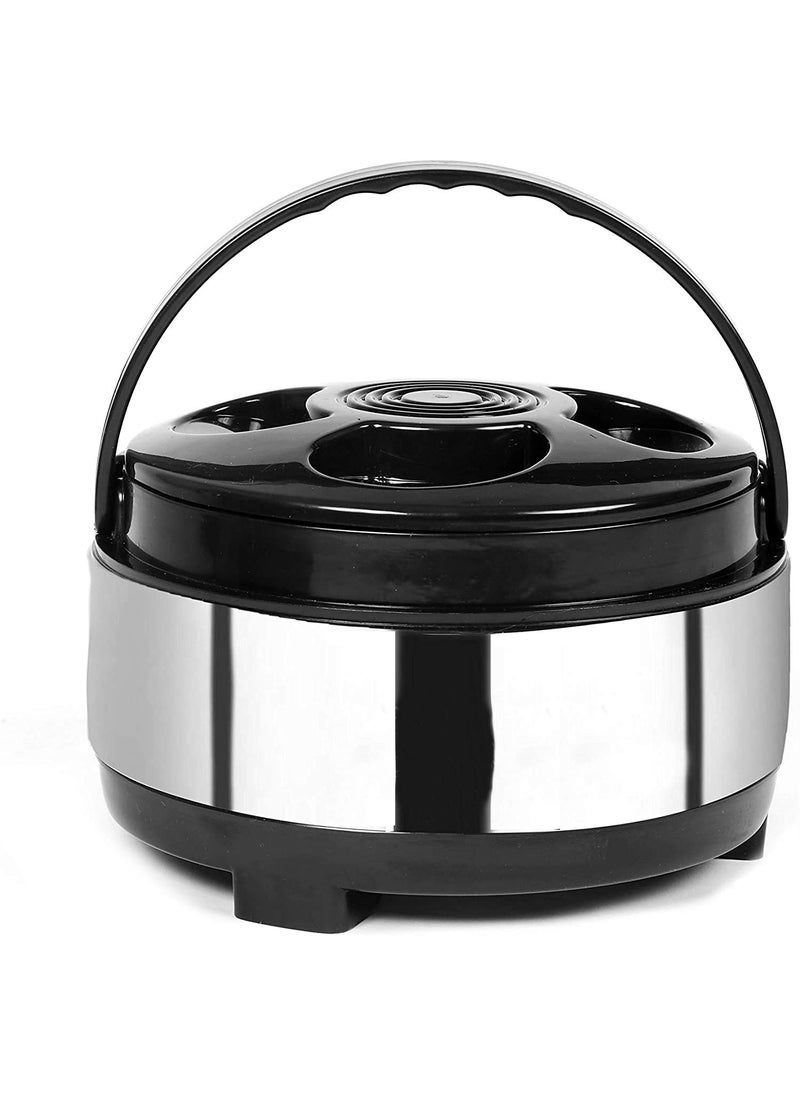 RK Retailer Festive Thermo Steel with Plastic Cover and Bottom Food Warmer Insulated Modern Casserole 2000ml 2500ml Set of 2