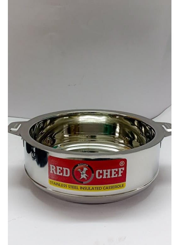 Red Kitchen Chef Stainless Steel Steelo Cassorole Easy to Carry Hot Boxes for Kitchen Hot Food Easy to Store 3000 ml