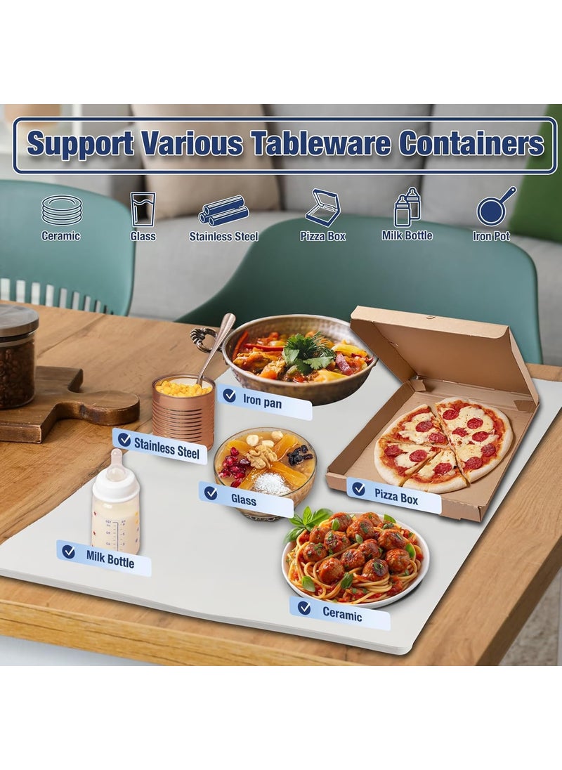 FBLXE Food Warming Mat Full Surface HeatingRollable PortablePremium Silicone NanoMaterial3 Temperature SettingsAuto ShutOff Food Warmer for GatheringsPartiesEveryday Use Multicolour