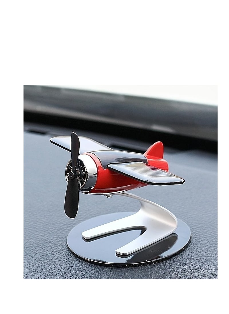 Solar-powered Aircraft Creative Men's Car Decoration Car Interior Accessories Desktop Decorations Gifts