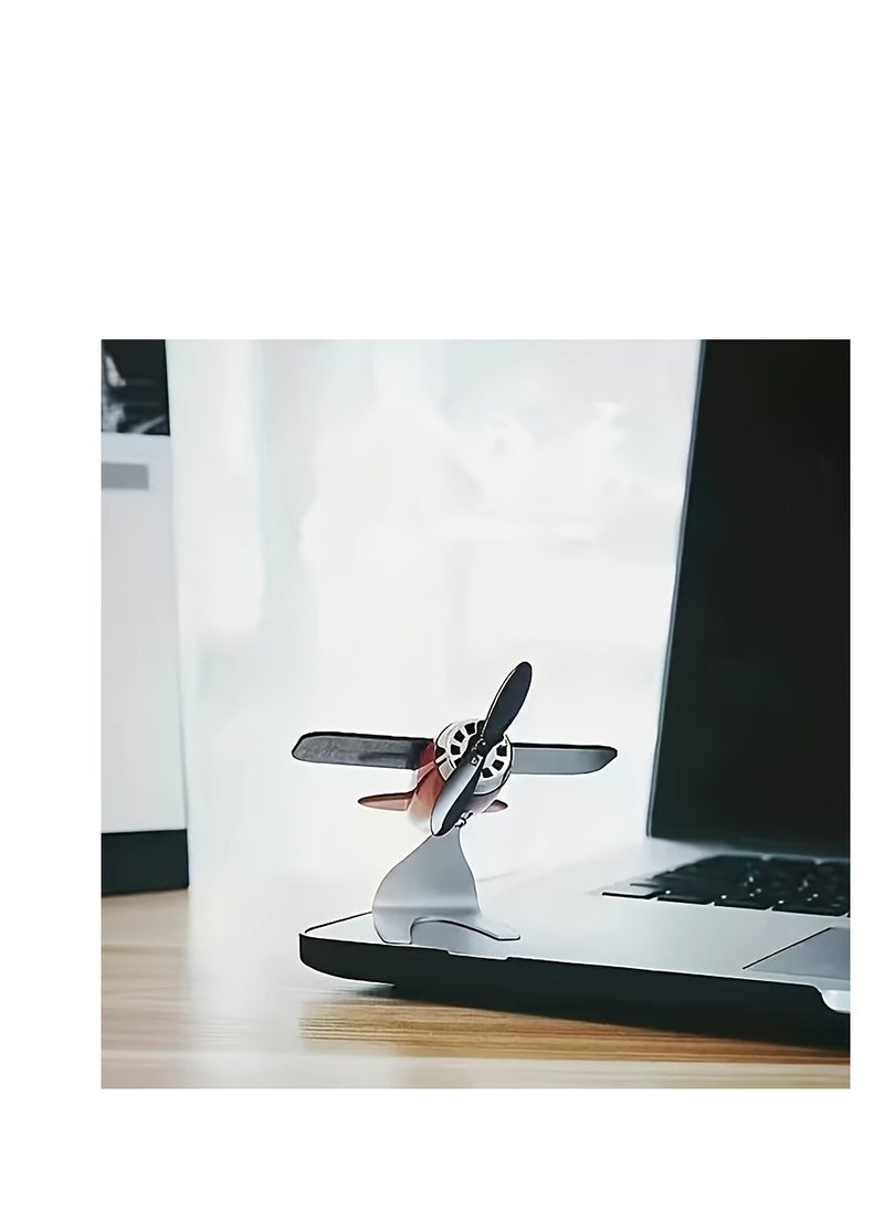 Solar-powered Aircraft Creative Men's Car Decoration Car Interior Accessories Desktop Decorations Gifts