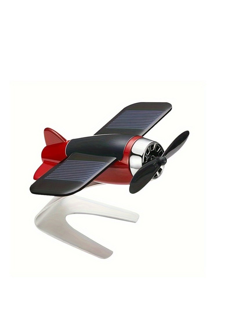 Solar-powered Aircraft Creative Men's Car Decoration Car Interior Accessories Desktop Decorations Gifts