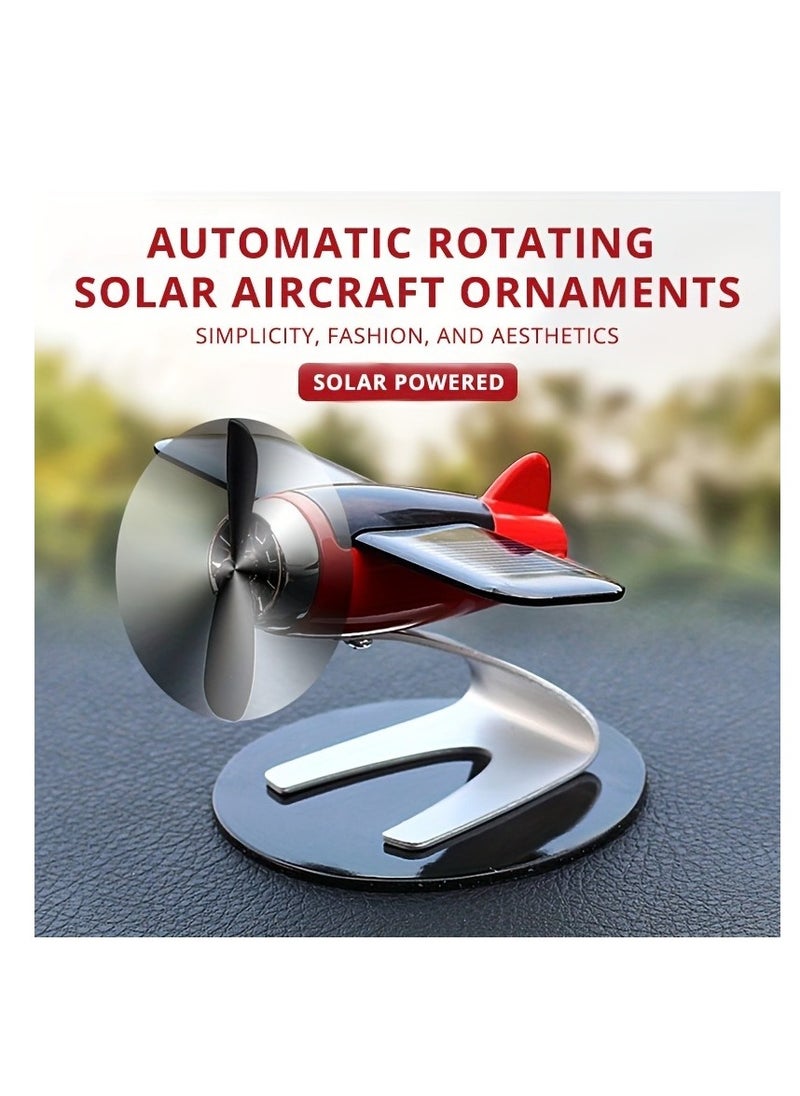 Solar-powered Aircraft Creative Men's Car Decoration Car Interior Accessories Desktop Decorations Gifts