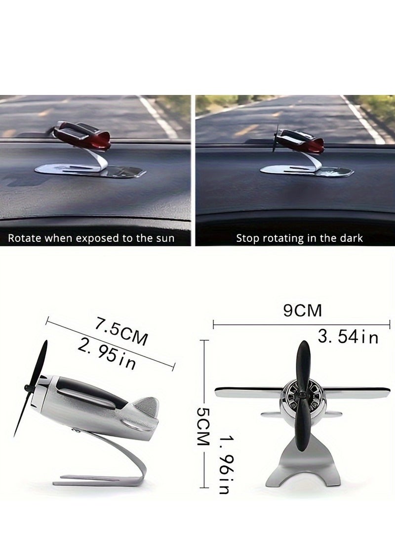 Solar-powered Aircraft Creative Men's Car Decoration Car Interior Accessories Desktop Decorations Gifts