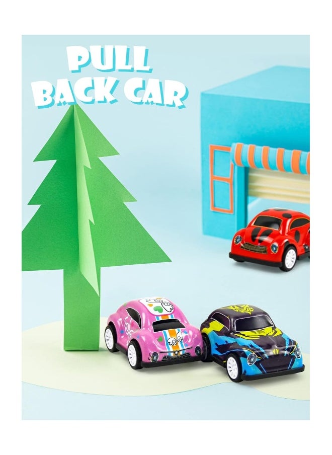 30 Pack Mini Pull Back Cars for Kids Ages 3 4 5 6 Years Old, Bulk Vehicles Set Birthday Return Gifts, Carnival Prizes for Boys and Girls, Children Party Favors and Treasure Box Toys for Classroom